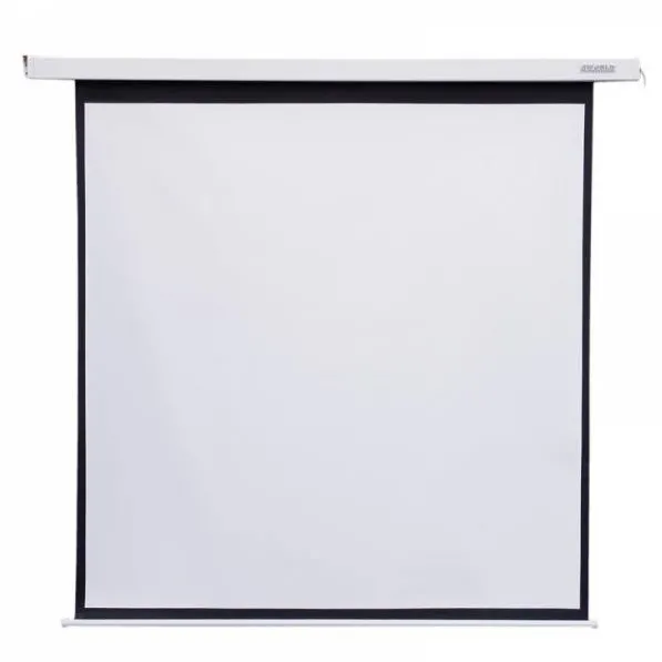 Ecran de proiectie 4World Ecran de proiectie 4World electric pe perete, buton, 178x178 (1:1), alb mat