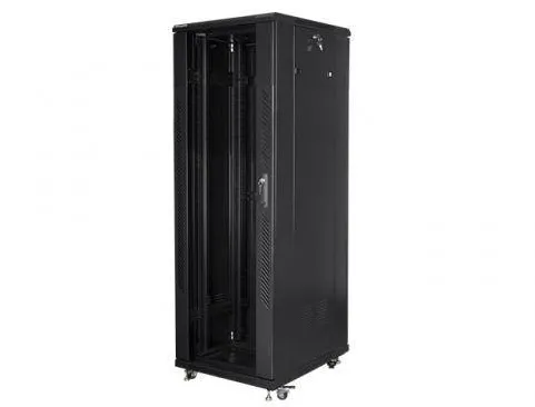 Rack LANBERG free-standing rack 19'' demounted flat pack 37U/600x800mm black