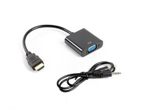Adaptor LANBERG Lanberg adapter HDMI-A(M)->VGA(F) with audio cable