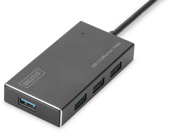 Hub USB Assmann 4-port USB 3.0 SuperSpeed, Power Supply, HQ aluminum,  DA-70240-1