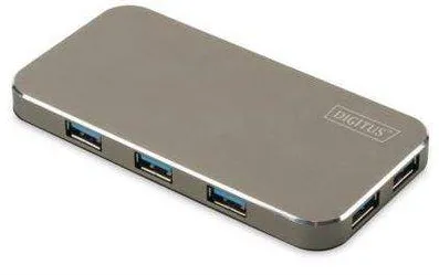 Hub USB Assmann DIGITUS Hub 7-port USB 3.0 SuperSpeed, Power Supply, HQ aluminum