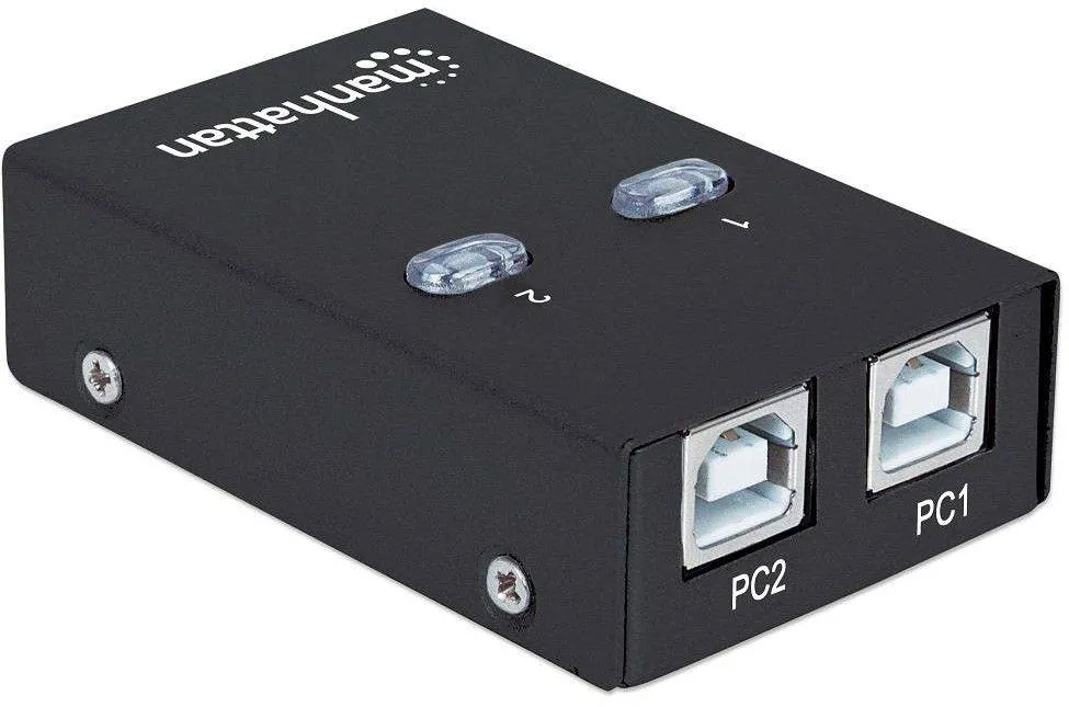 Hub USB MANHATTAN  Hi-Speed USB 2.0 Automatic Sharing Switch 2 PC - 1 USB