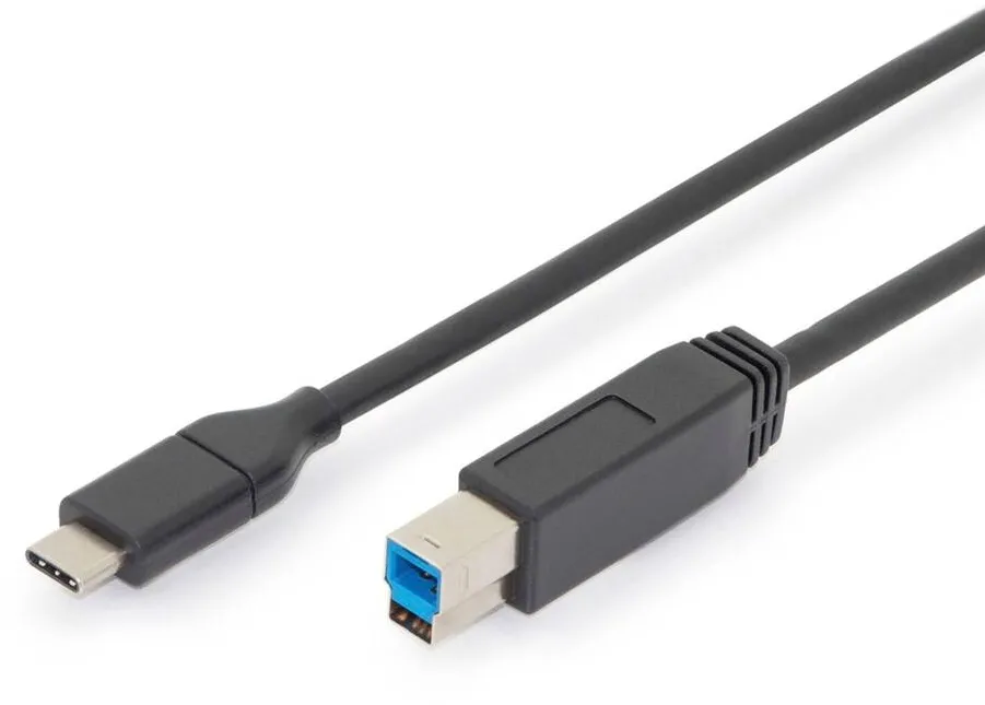 Assmann Cablu Date USB 3.1 Gen.2 SuperSpeed+ 10Gbps Type USB C/B M/M black 1,8m