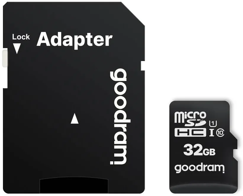 Card de Memorie GOODRAM M1AA, Micro SDHC, 32GB, Clasa 10, UHS-I U1 + Adaptor