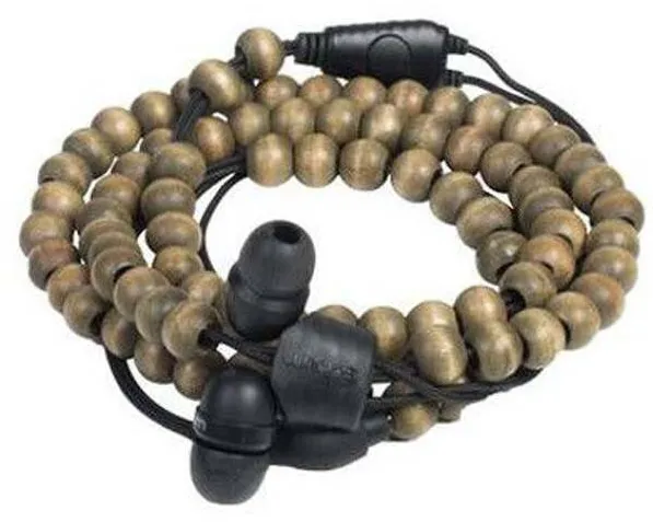 Casti In-Ear Wraps Natural 159860, Cu Fir, In-Ear, Microfon, maro
