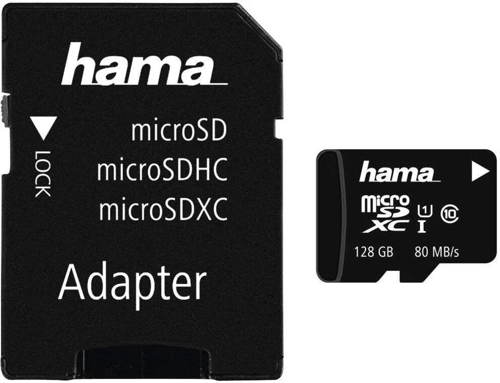 Card de Memorie HAMA Hama Card mSDXC 128GBc10,80MB/s+ad., 124160