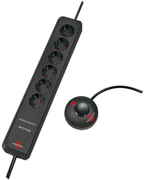 Prelungitor Brennenstuhl 6 prize, 2m, Negru
