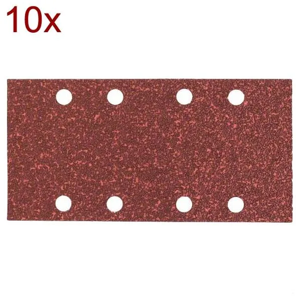 BOSCH 2609256A80 - Set 10 foi abrazive dreptunghi, 185x93 mm, granulatie 40, 8 gauri