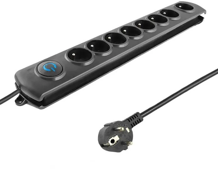 Prelungitor QOLTEC Surge protector, 8 power socket, 1.8m