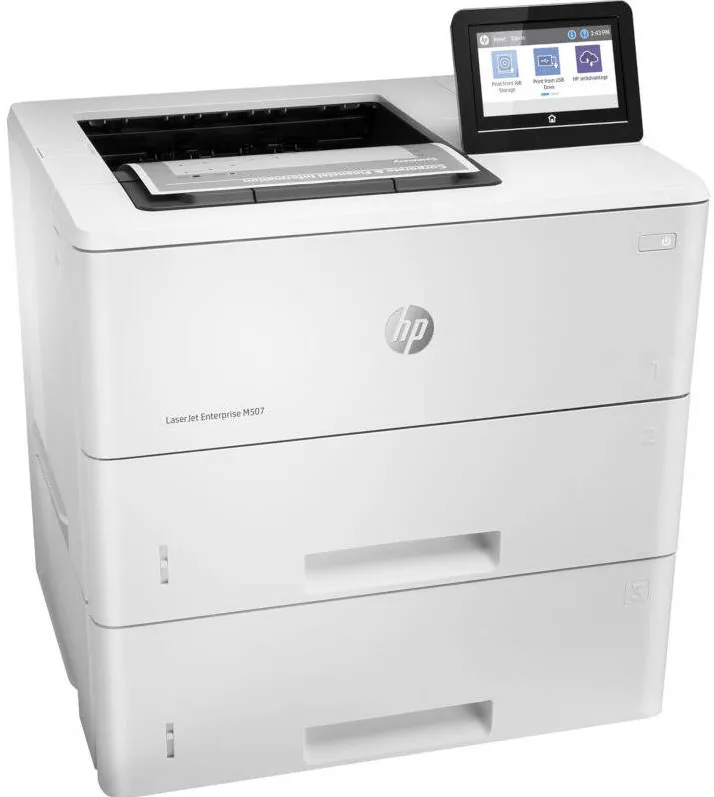 Imprimanta HP LaserJet Enterprise M507x, Monocrom, Format A4, Retea, Wi-Fi, Duplex