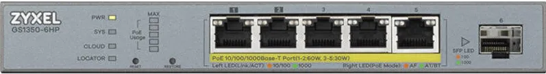 Switch ZyXEL Gigabit GS1350-6HP