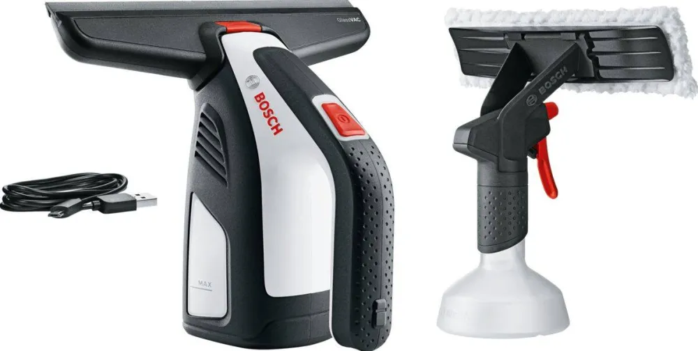 Aspirator BOSCH de geamuri, GlassVAC Negru/Gri, li-Ion 3.6V, 0.1L