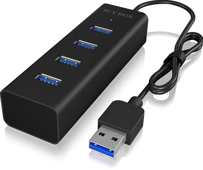 Hub USB RaidSonic ICY Box USB 3.0 4-Port Black