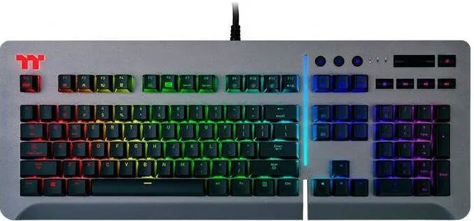 Tastatura Thermaltake Gaming Tt eSPORTS Level 20 RGB titanium Cherry MX Speed Silver Mecanica