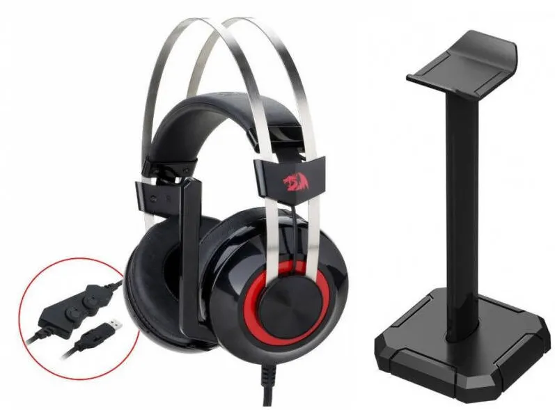 Casti Over-Head Redragon Gaming Talos cu stand Spectre