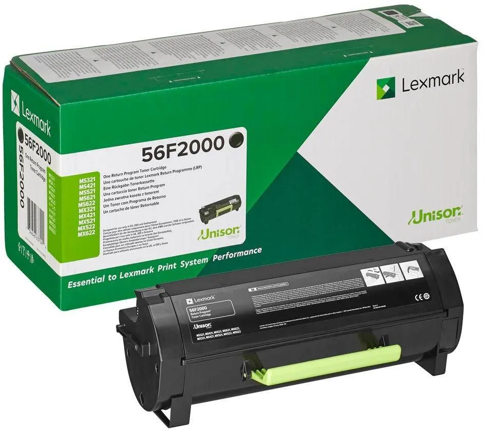 Toner imprimanta Lexmark 56F2000 Negru