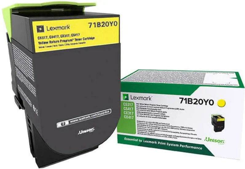 Toner imprimanta Lexmark 71B20Y0 Yellow