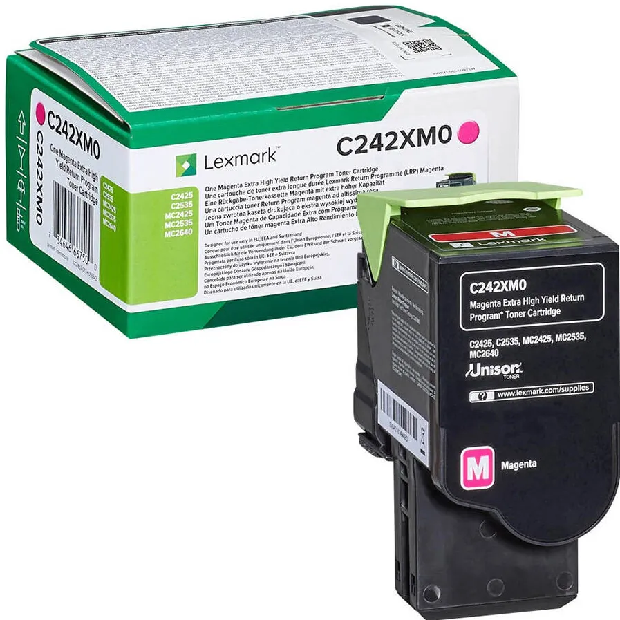 Toner imprimanta Lexmark C242XM0 Magenta