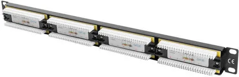 Accesoriu Retea LANBERG Patch Panel 24 port 1U, cat. 5e, black