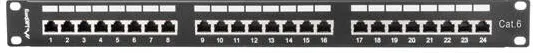 Accesoriu Retea LANBERG Patch Panel 24 port 1U, cat. 6, shielded, black