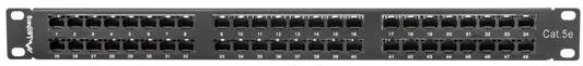 Accesoriu Retea LANBERG Patch Panel 48 port 1U, cat. 5e, black