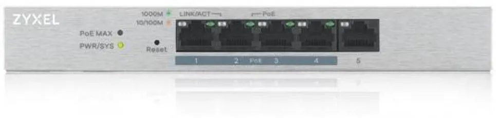 Switch ZyXEL ZYXEL GS1200-5HP 5-PORT GBE METAL SWITCH