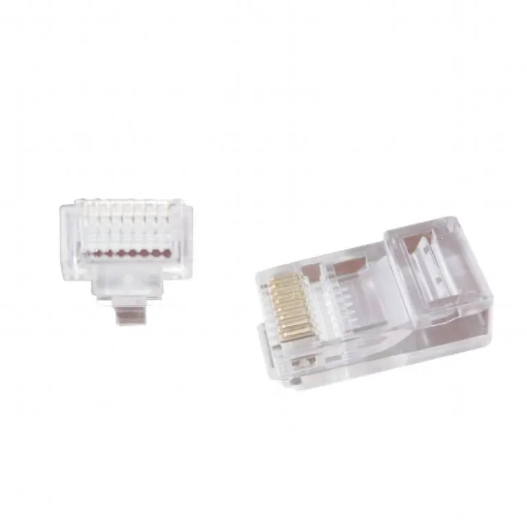 Accesoriu Retea Gembird Mufa modulara 8P8C pentru cablu solid LAN RJ 45 neecranate - set 50 buc.
