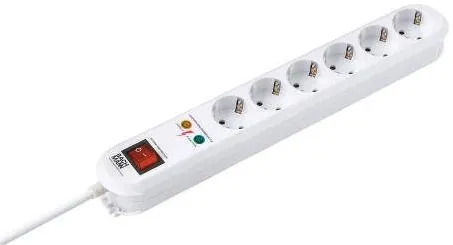 BACHMANN Prelungitor SMART 381.250K, 6 prize Schuko, Cablu 1.5m, Protectie copii, Intrerupator, Alb