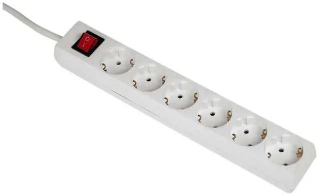BACHMANN Prelungitor SMART 381.251K, 6 prize Schuko, Cablu 3m, Protectie copii, Intrerupator, Alb