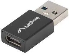 Adaptor LANBERG Lanberg Adapter USB TYPE-C(F)-AM 3.1 Black