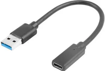 Adaptor LANBERG USB TYPE-C(F)- USB Type-A (M)  15cm Black
