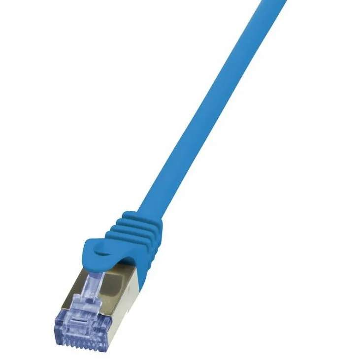 Accesoriu Retea Logilink - Patch Cablu Cat.6A 10G S/FTP PIMF PrimeLine 0,25m albastru