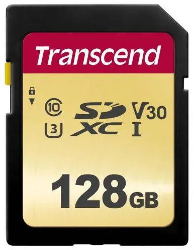 Card de Memorie Transcend SDC500S SDXC, 128GB, Clasa 10