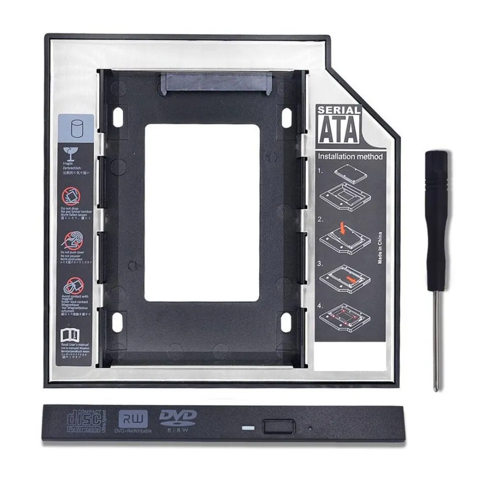 Rack Spacer HDD/ SSD pentru CD/DVD Bay, pentru Notebook, NORMAL, 12.7mm, "SPR-25DVDN"
