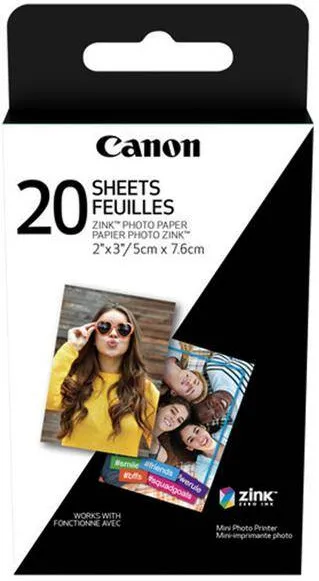 Hartie Foto Canon ZINK Photo Paper 5x7.6 cm 20 Coli