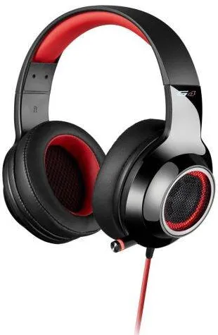 Casti Over-Head Edifier V4 negre cu rosu