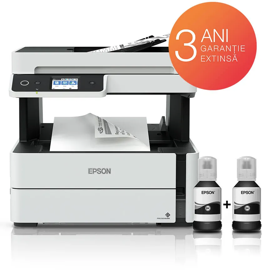 Imprimanta multifunctionala Epson EcoTank M3170, InkJet CISS, Monocrom, Format A4, Reta, Wi-Fi
