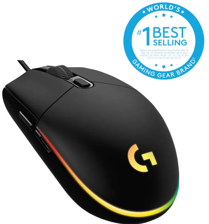 Mouse LOGITECH Gaming G203 Lightsync RGB Black