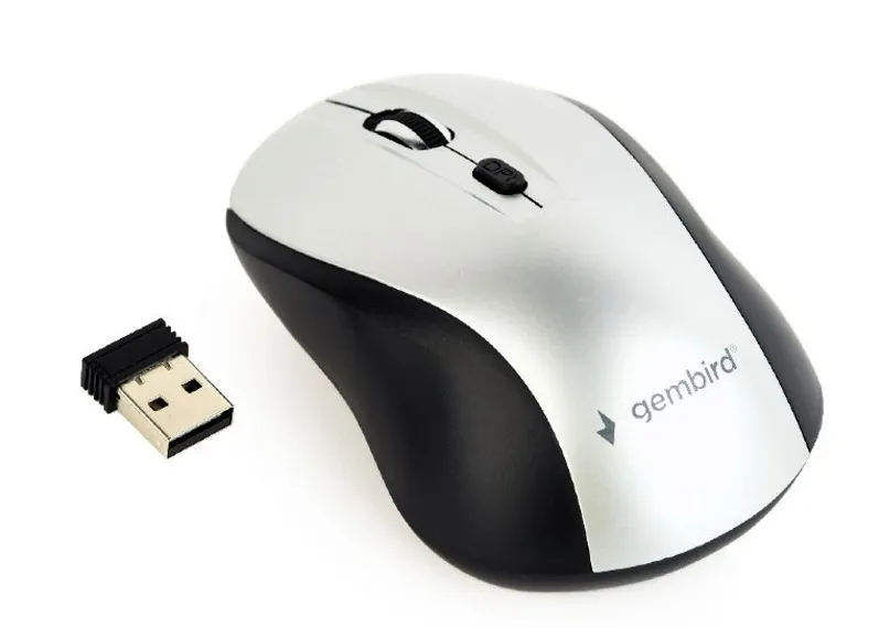 Mouse Gembird MUSW-4B-02 Black-Silver