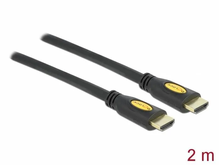 DELOCK High Speed HDMI with Ethernet - HDMI-A male > HDMI-A male 4K 2.0 m
