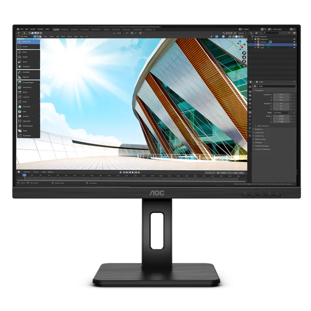 Monitor AOC Q24P2Q 23.8 inch 4 ms Negru 75 Hz
