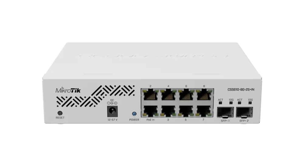 Switch MIKROTIK Gigabit CSS610-8G-2S+IN