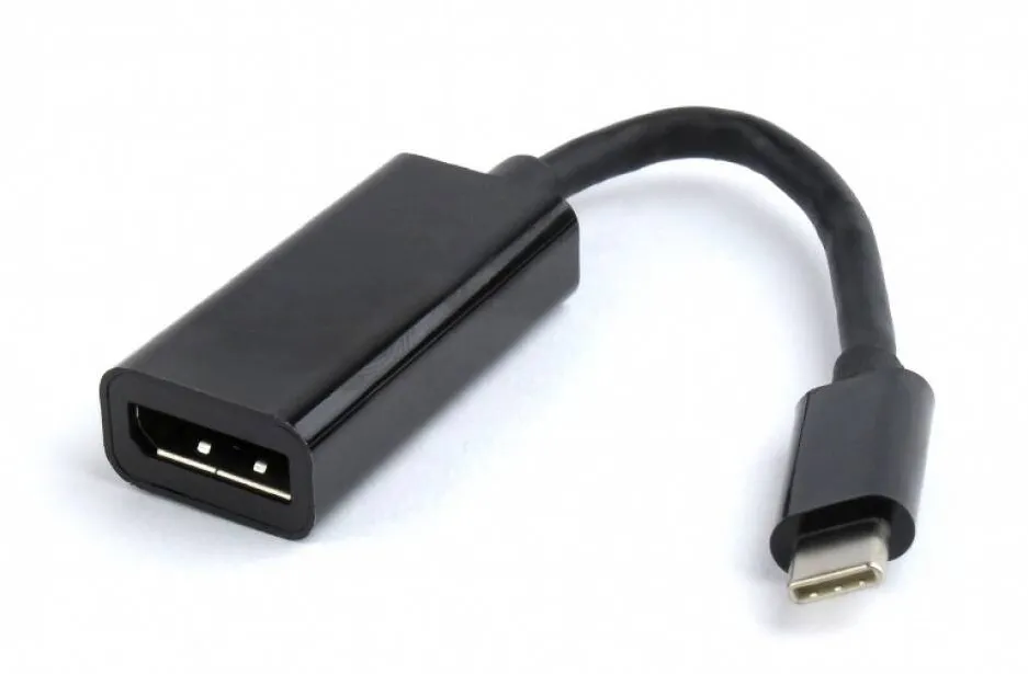 Adaptor Spacer 1x USB tip C Male - 1x DisplayPort Female, negru