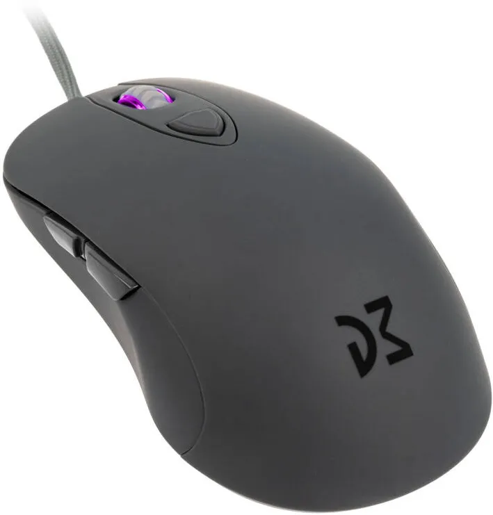 Mouse Dream Machines DM1 FPS Smoke Gray Gaming - RGB, Gri, mat