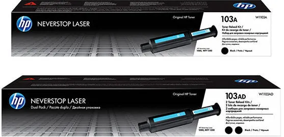 Toner imprimanta HP DUAL PACK RELOAD KIT W1103AD 2 X 2,5K ORIGINAL NEVERSTOP LASER 1000A