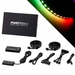 Modding PC Phanteks Digital-RGB Starter Kit + Controller si 2x LED-Strip