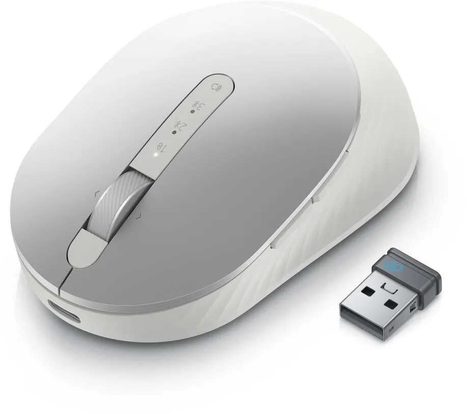 Mouse Dell Premier MS7421W Wireless + Bluetooth Platinum Silver