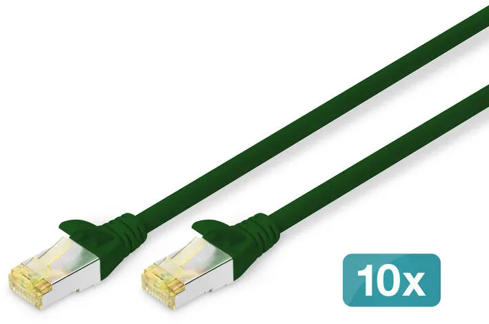 Accesoriu Retea Assmann CAT 6 S-FTP patch cable Cu LSZH AWG 27/7 length 3 m 10 buc Verde