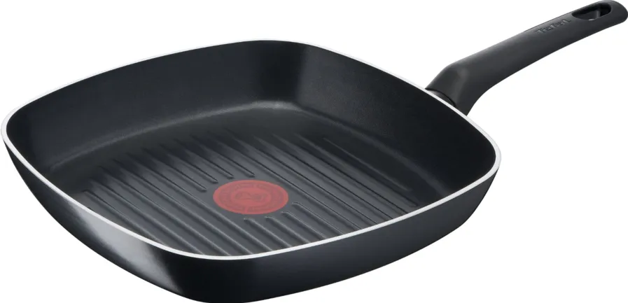 TEFAL Tigaie grill Tefal Simple Cook, Thermo-Signal, invelis antiaderent din titan, 26X26 cm