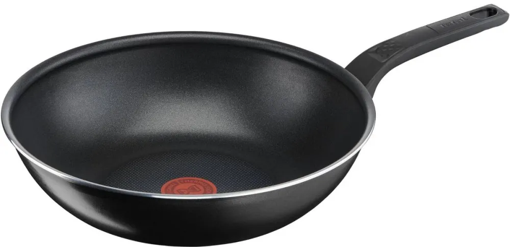 TEFAL Tigaie Wok Tefal Simply Clean, Thermo-Signal, invelis antiaderent din titan, 28 cm